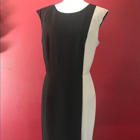 AB studio,  Black and beige dress. Sz 16 - Picture 3 of 8